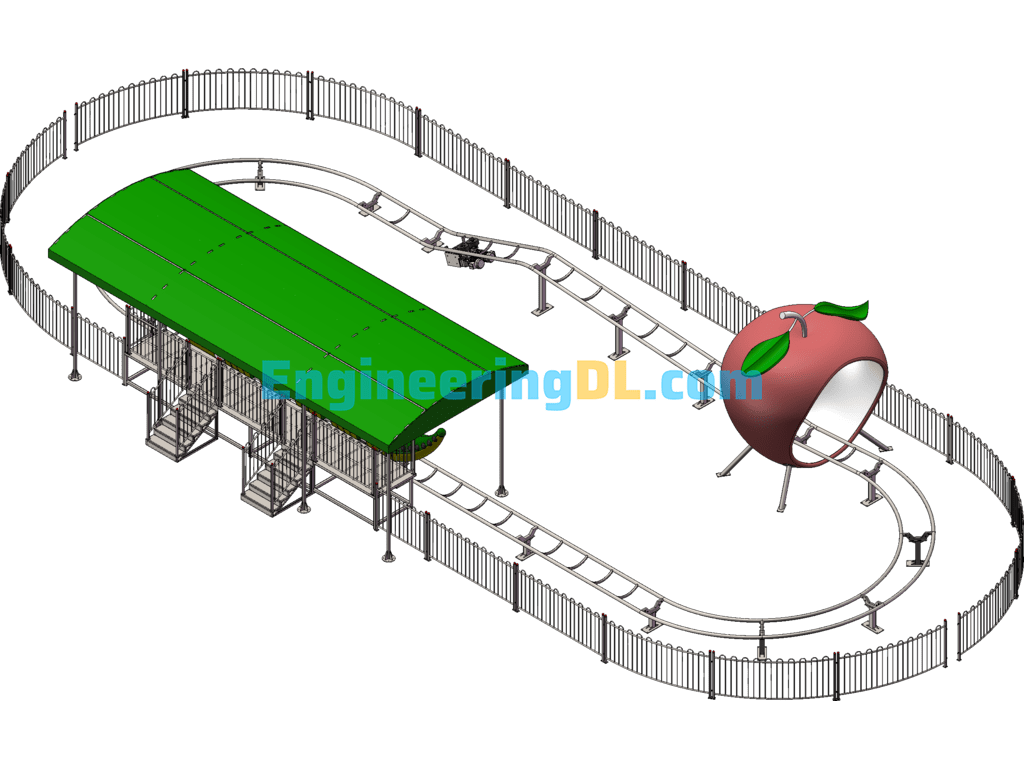 Fruit Bug Slider (Playground Equipment) SolidWorks, 3D Exported Free Download