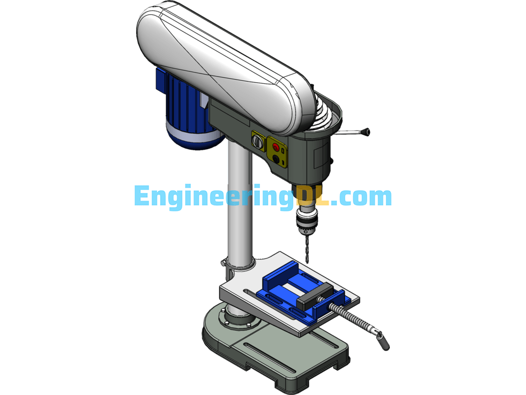 Column Drilling Machine SolidWorks Free Download