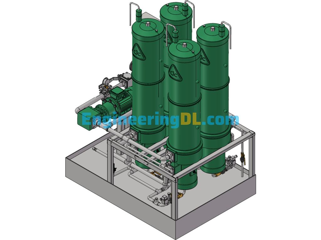 Diesel Filtration System 3d Model SolidWorks, 3D Exported Free Download