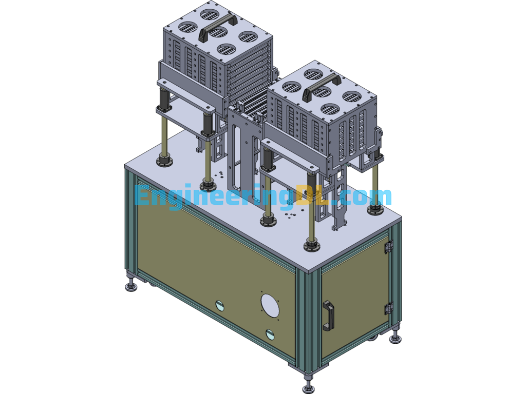 Standard Type Automatic Loading TRAY Mechanism SolidWorks, 3D Exported Free Download