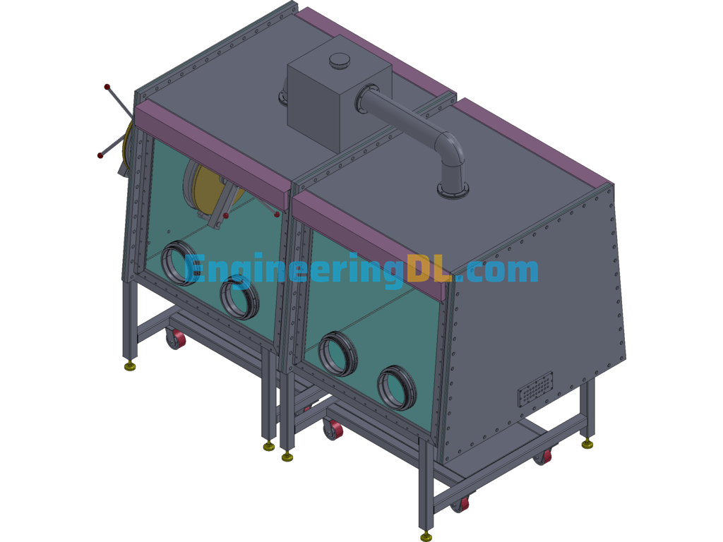 Standard Glove Box Without Electro-Hydraulic Compartment SolidWorks, 3D Exported Free Download