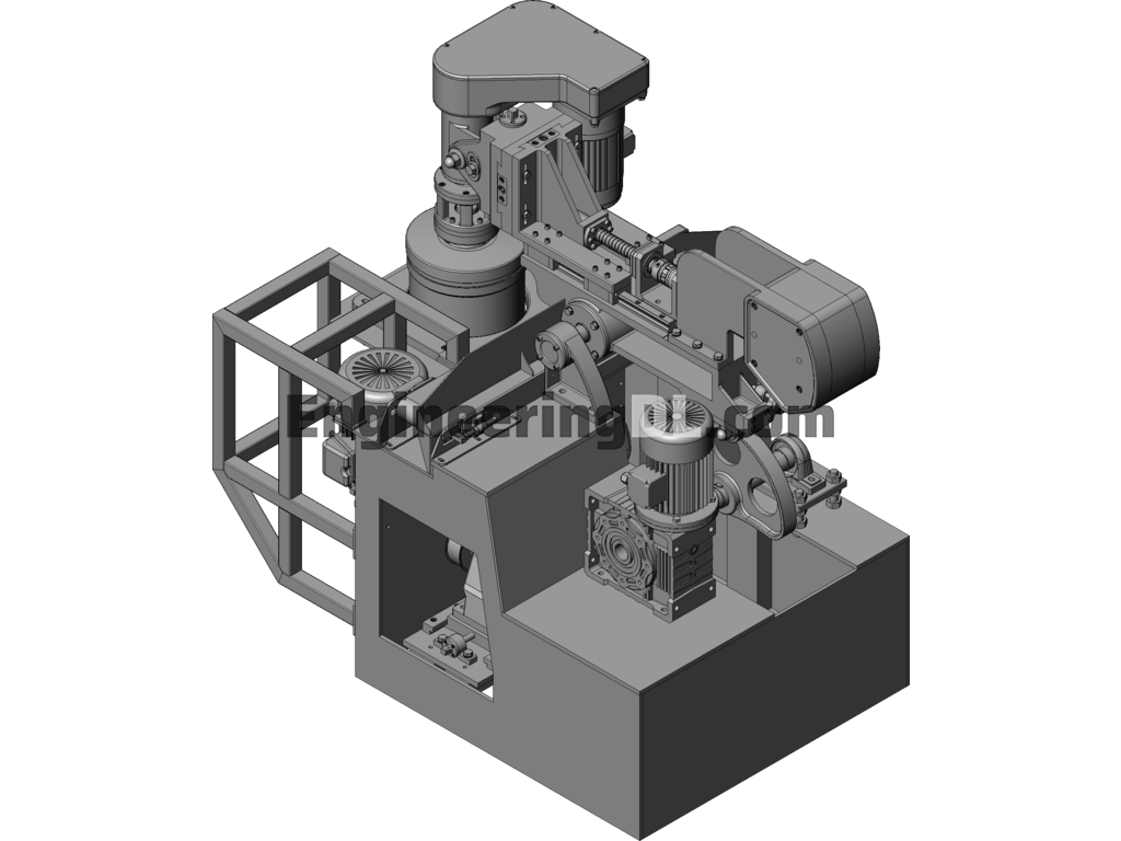 Resin Molding Machine, Resin Servo Pulling Machine SolidWorks, 3D Exported Free Download