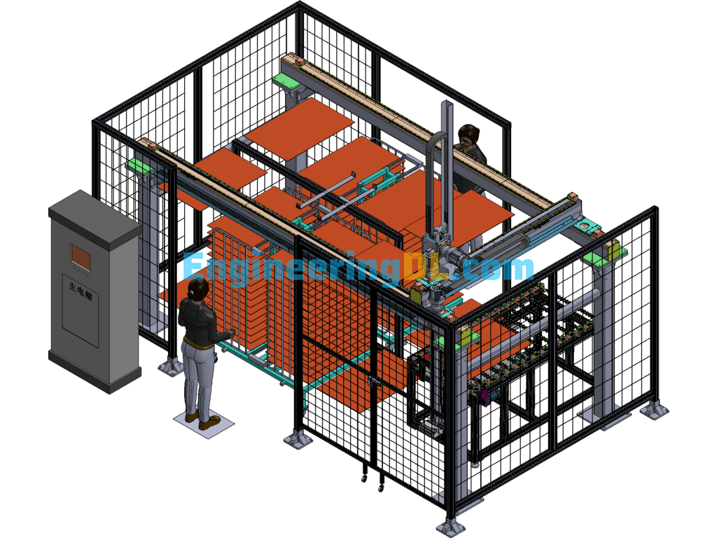 Truss Manipulator Glass Picking Machine 3D Exported Free Download