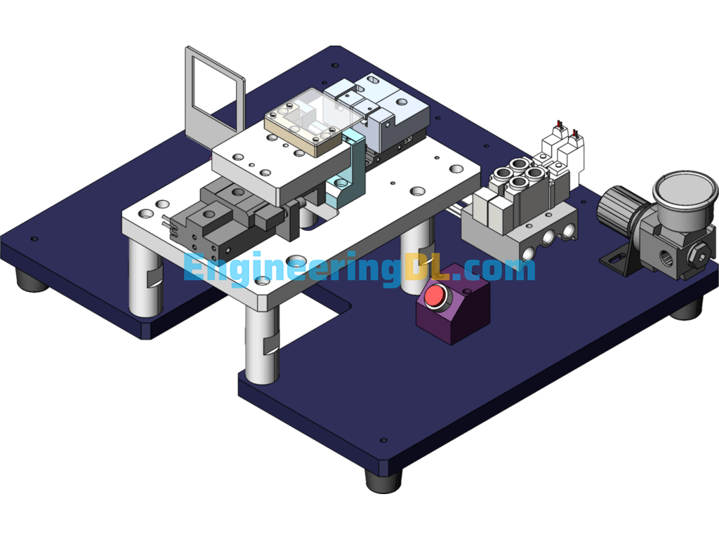 Desktop Automatic Cutting Jig SolidWorks, 3D Exported Free Download