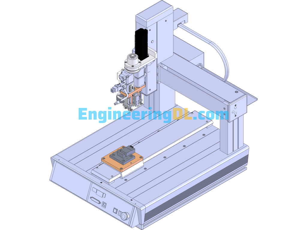 Desktop Shaped USB Automatic Threading Machine SolidWorks Free Download