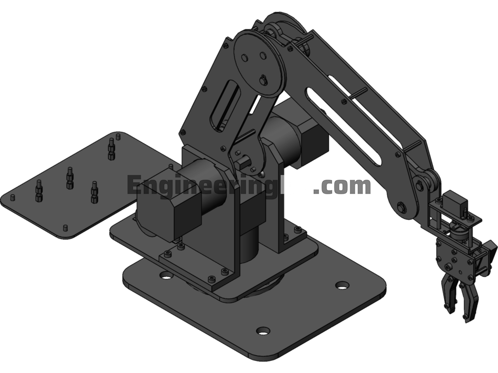 Desktop Robot Miniatures SolidWorks, 3D Exported Free Download