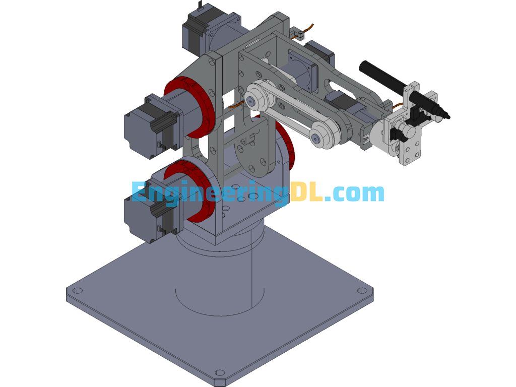 Desktop 6-Axis Robot (With Camera Welding Head) SolidWorks Free Download