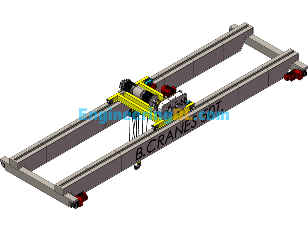 Bridge Cranes SolidWorks, 3D Exported Free Download