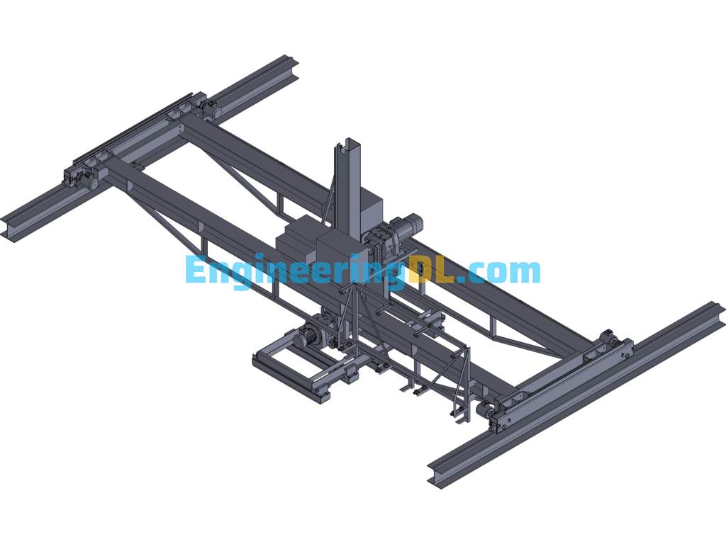 Bridge Cranes (CreoProE), 3D Exported Free Download
