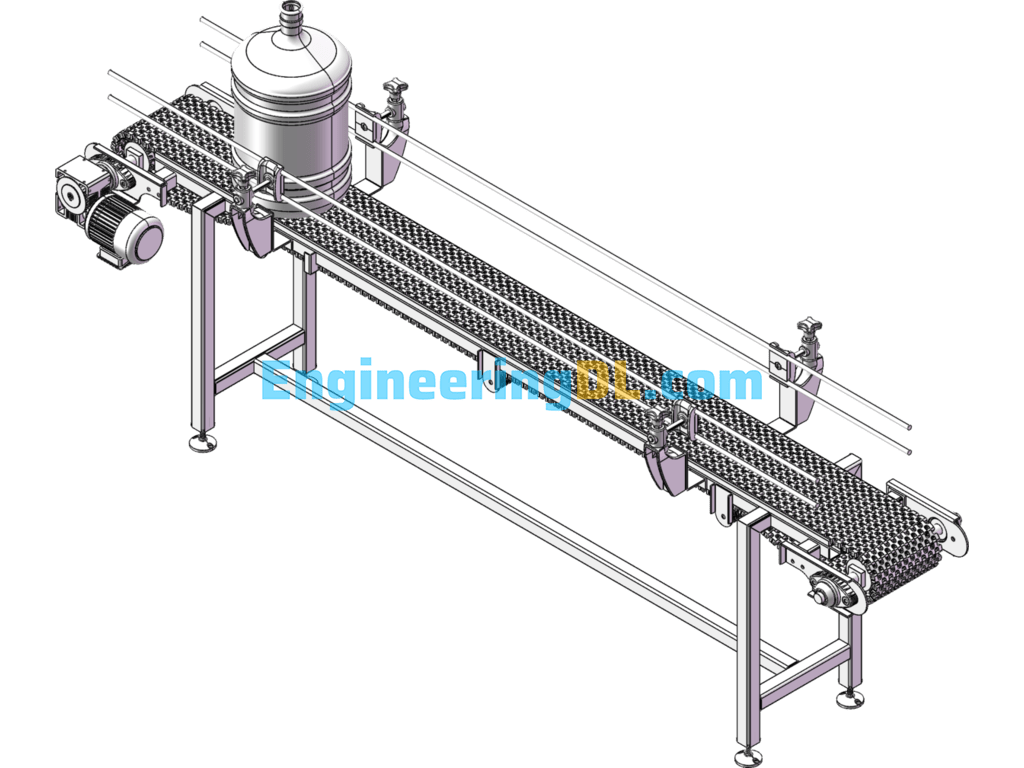 Barrel Conveyor SolidWorks, 3D Exported Free Download