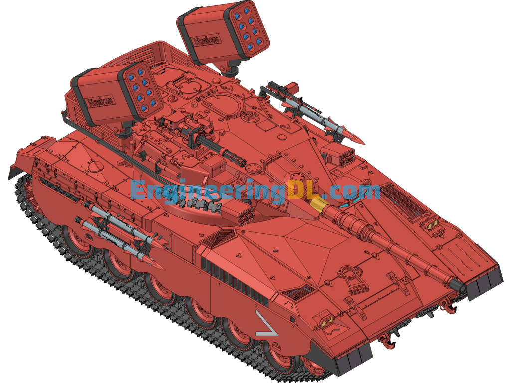 Merkava Main Battle Tank SolidWorks Free Download