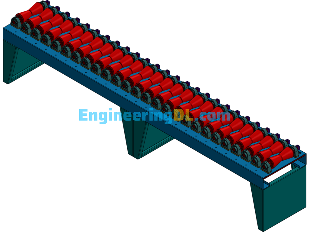 Bar Roller Conveyor 3D Exported Free Download