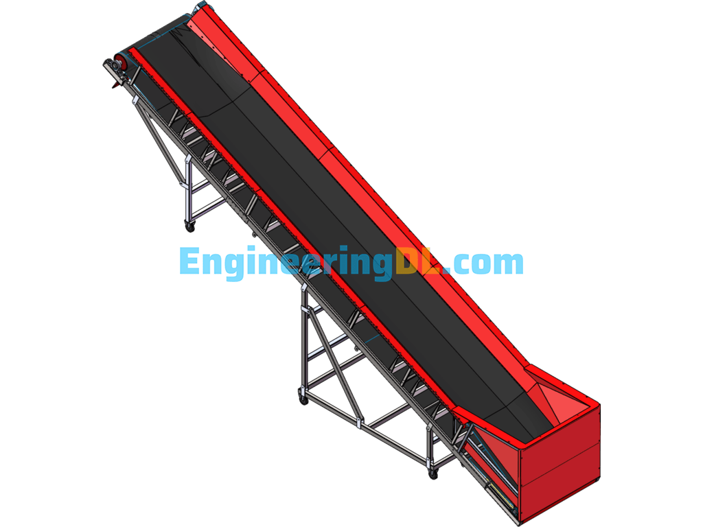 Trough Roller Conveyor SolidWorks Free Download