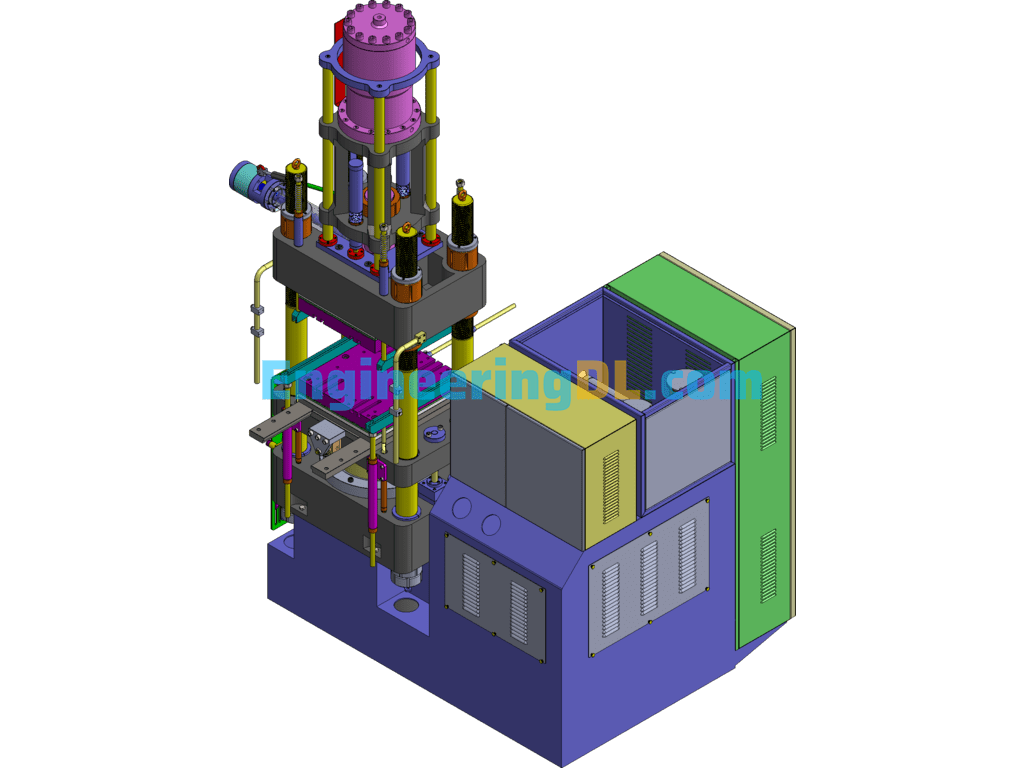 Rubber Molding Machine (Injection Machine) SolidWorks Free Download