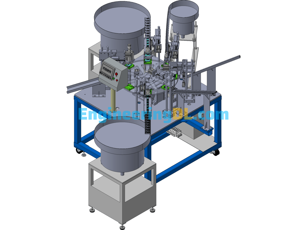 Cabinet Hanging Code Assembly Machine Complete Set Of 3D Model + BOM List SolidWorks, AutoCAD, 3D Exported Free Download