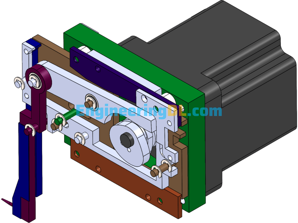 Stepping Cam Linkage Feeding Mechanism SolidWorks Free Download