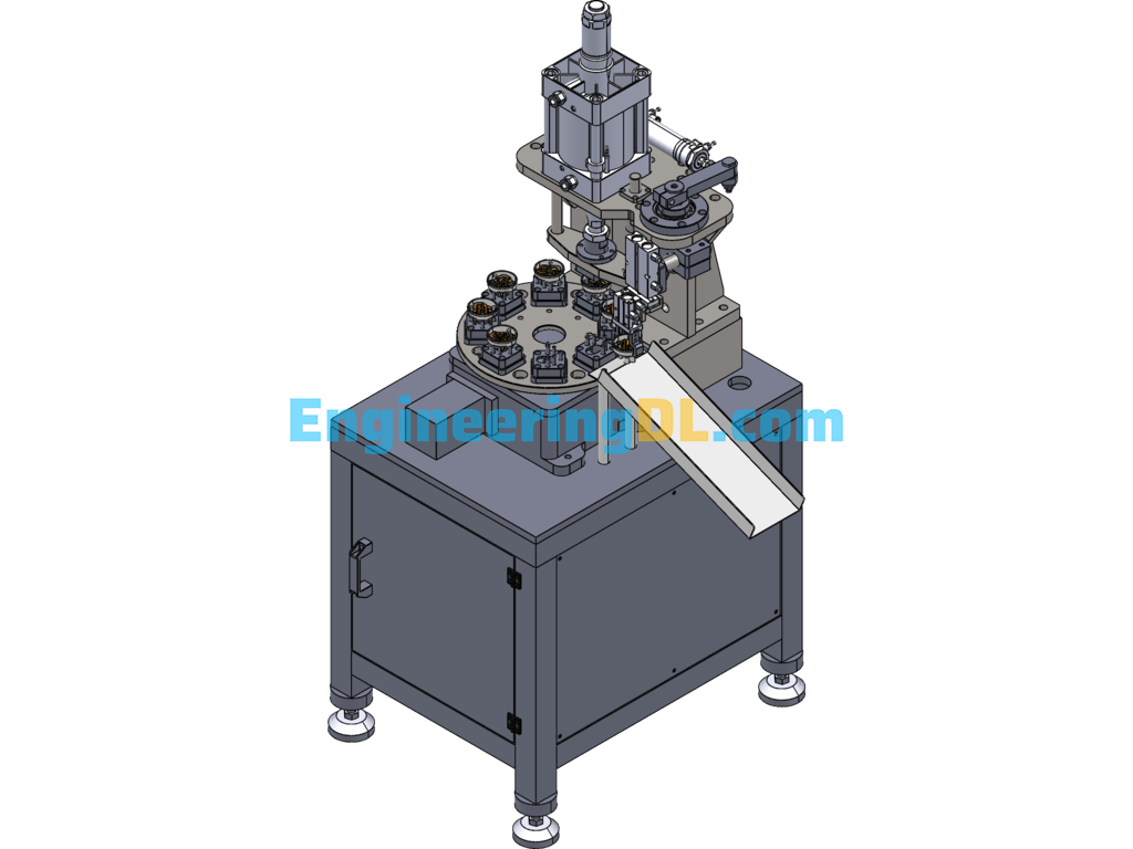 Pneumatic Stamping Rotary Equipment Riveting Turntable Tooling SolidWorks Free Download
