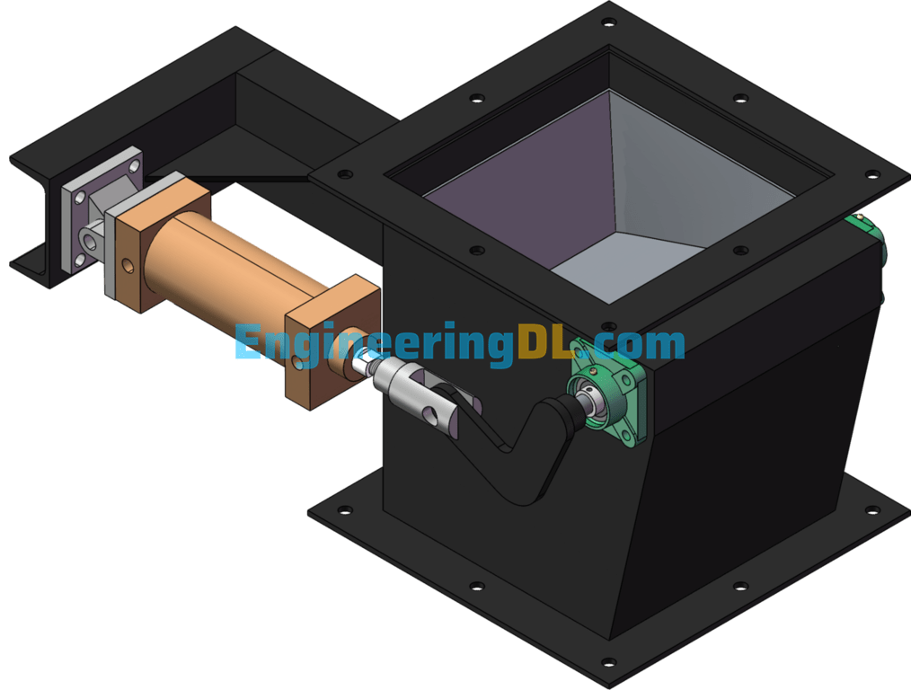Pneumatic Ash Unloading Device SolidWorks Free Download