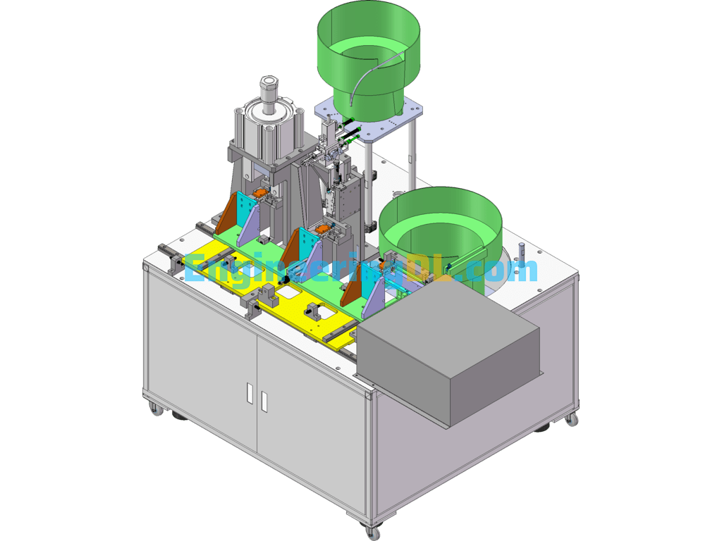 Pneumatic Pin Press Machine SolidWorks Free Download