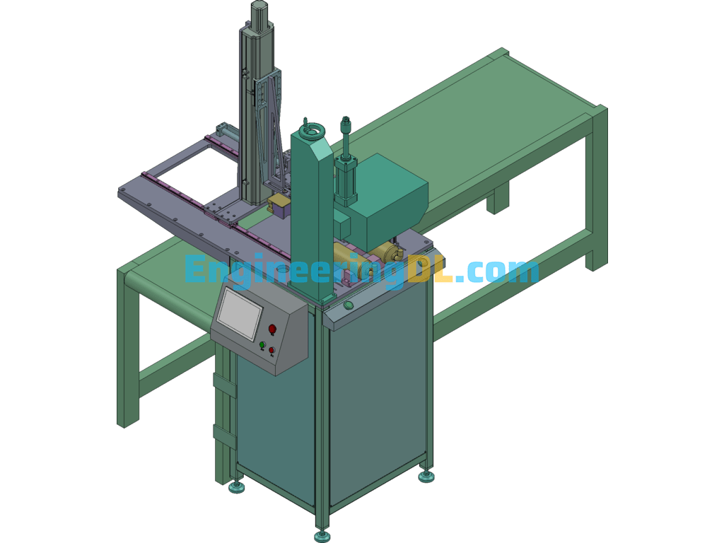 Pneumatic Marking Machine - Shell Automatic Marking Machine SolidWorks, AutoCAD, 3D Exported Free Download