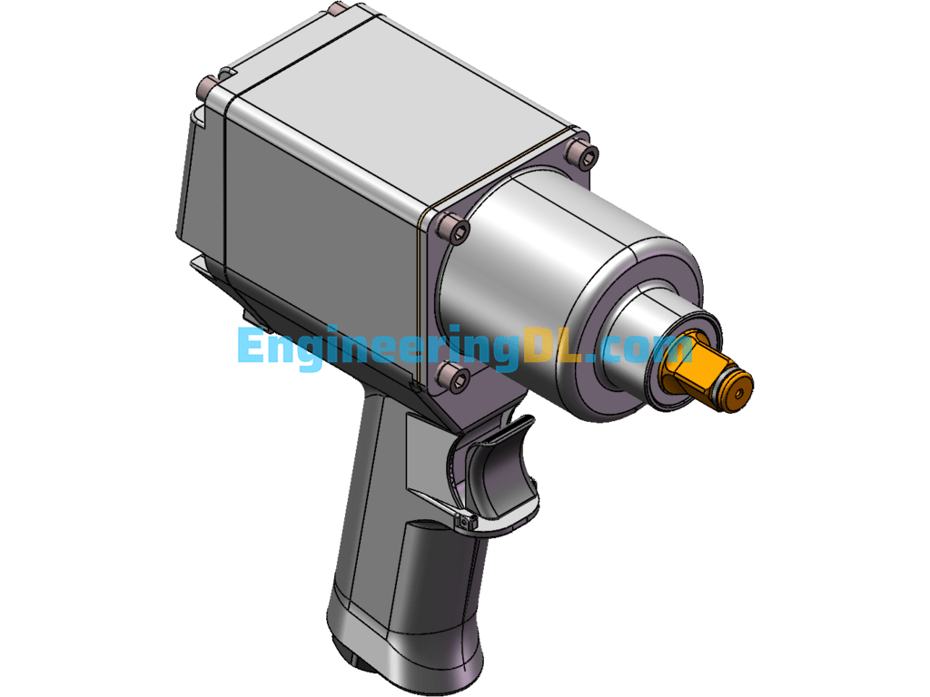 Pneumatic Wrench (Detailed Internal Structure) SolidWorks Free Download