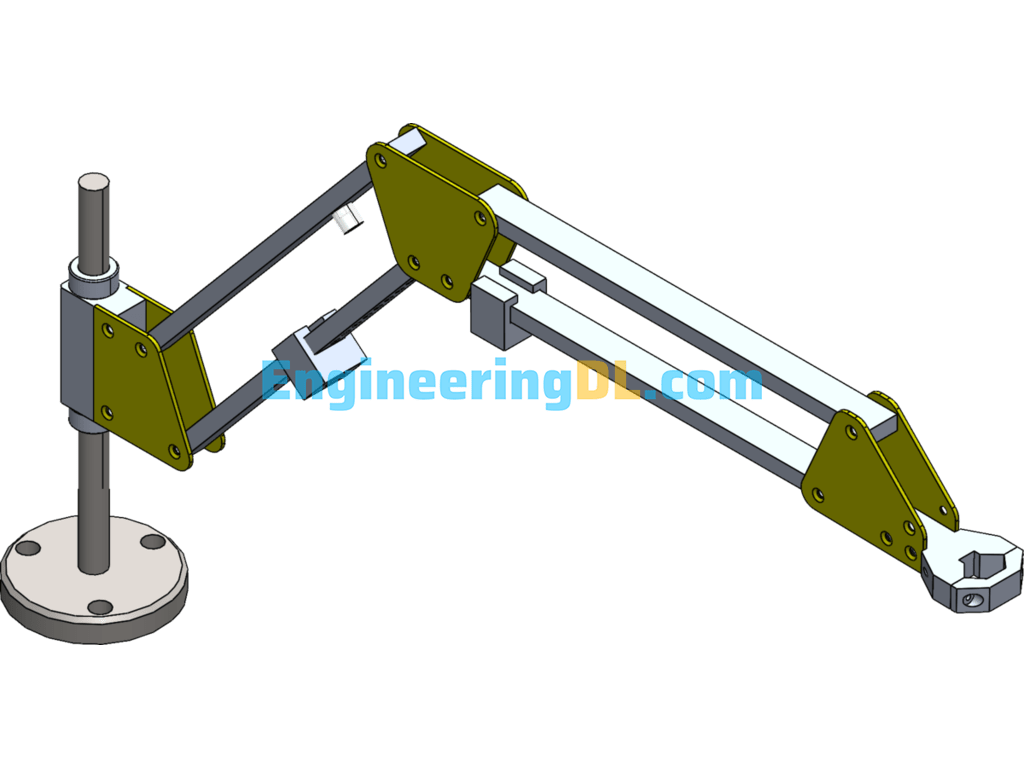 Pneumatic Tapping Machine Articulated Arm SolidWorks Free Download