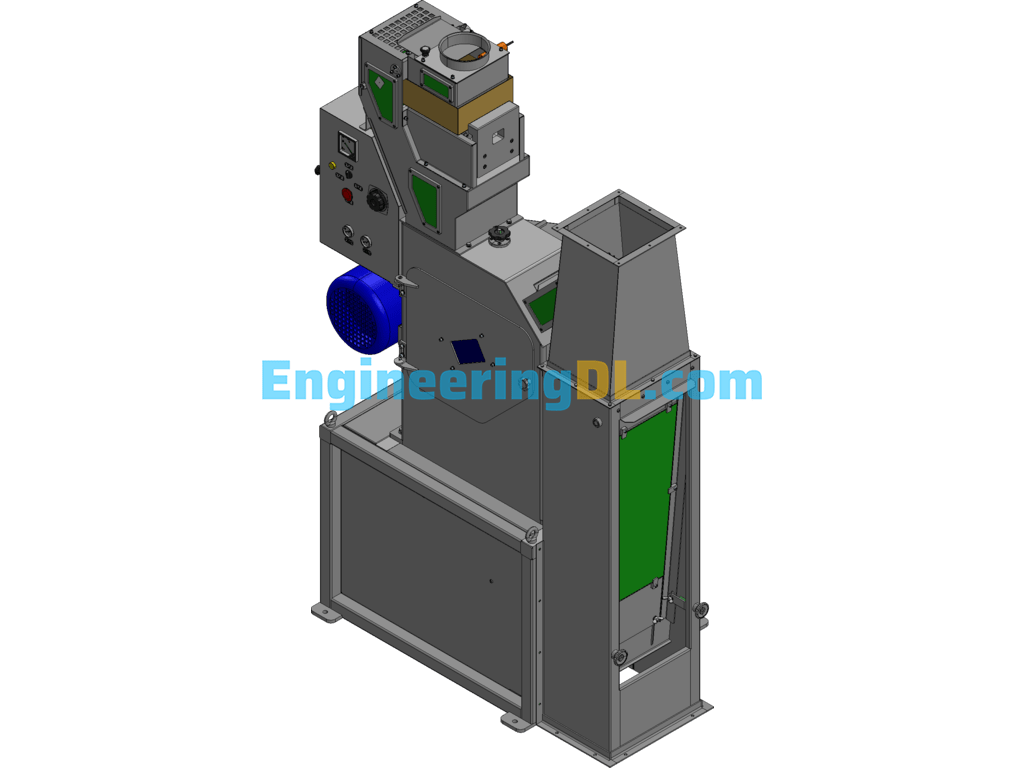 Pneumatic Grain Huller MLGQ25 Rice Hulling Machine Solid Edge, 3D Exported Free Download