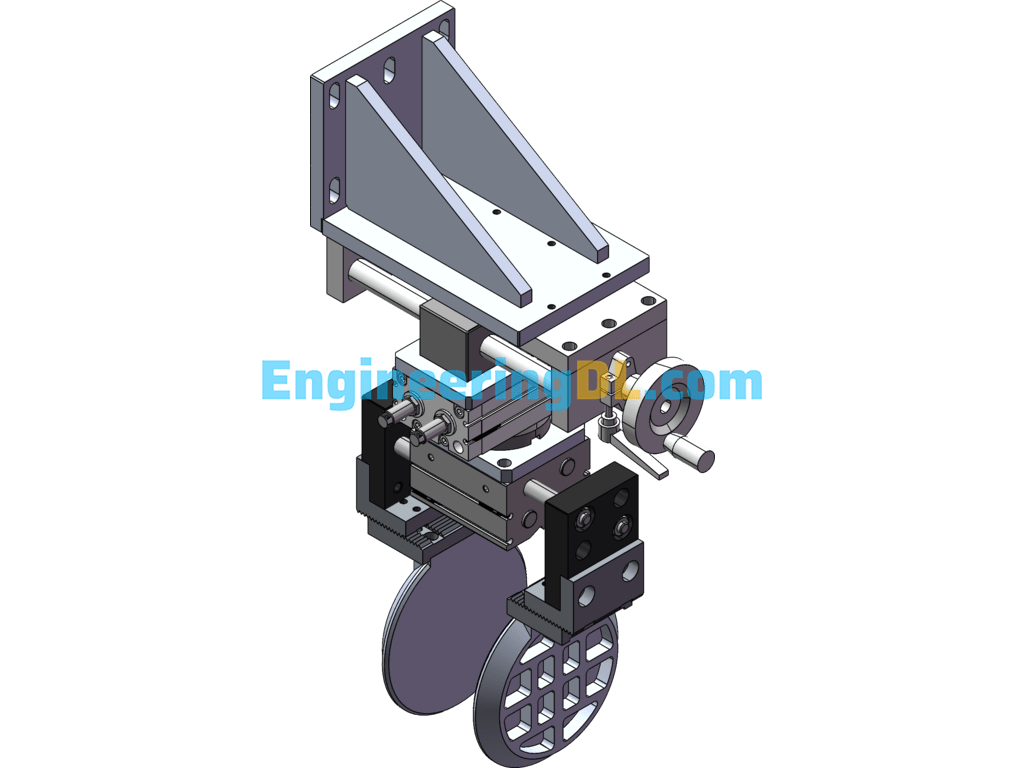 Pneumatic Flipping Mechanism SolidWorks, eDrawings, 3D Exported Free Download