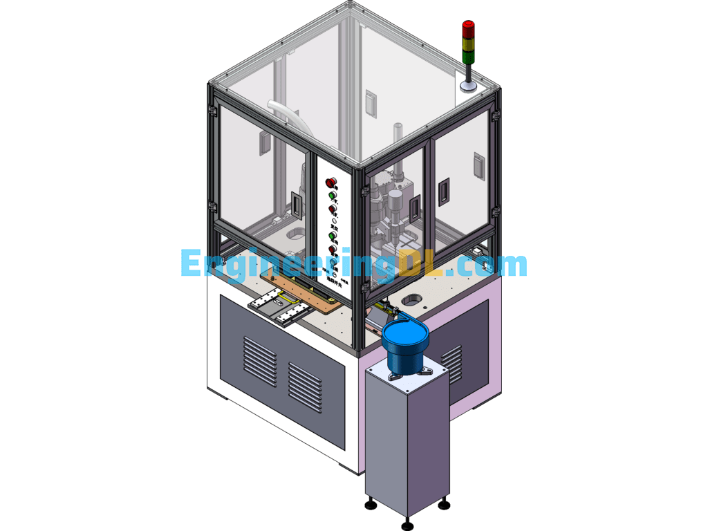 Air-Absorbing Robotic Locking Screw Machine SolidWorks Free Download