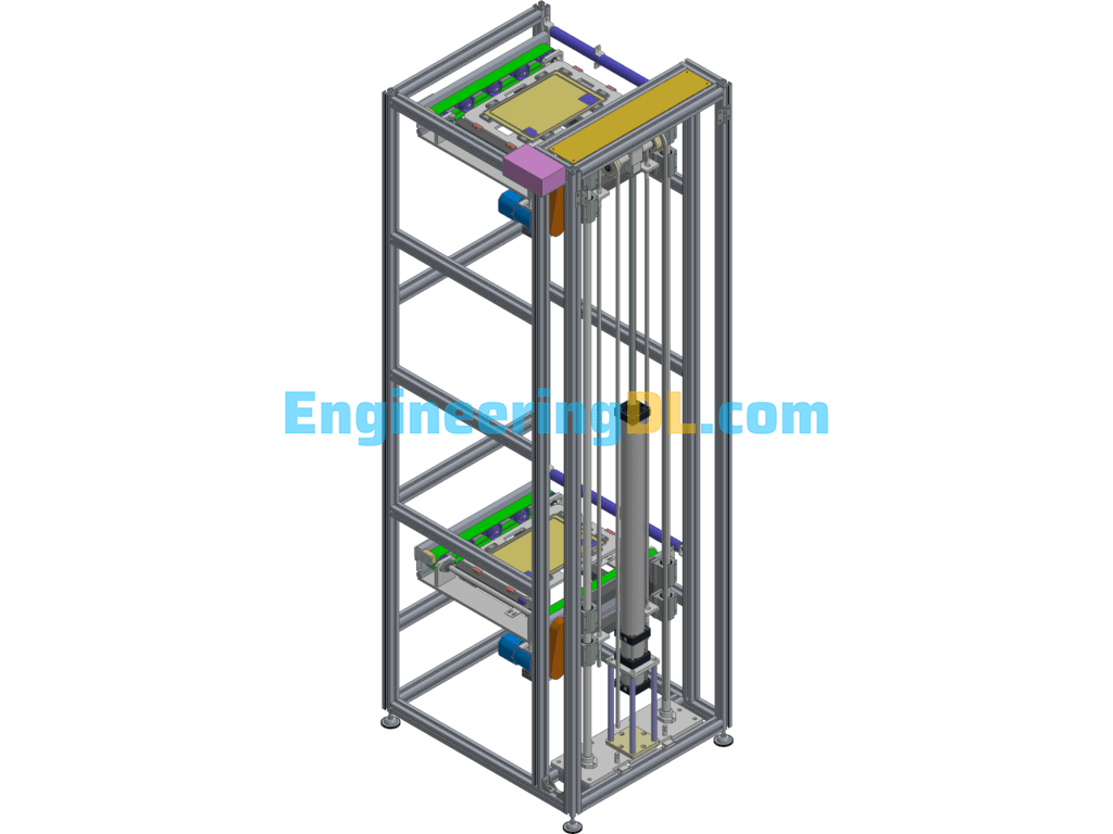 Cylinder Lift Design 3D Exported Free Download