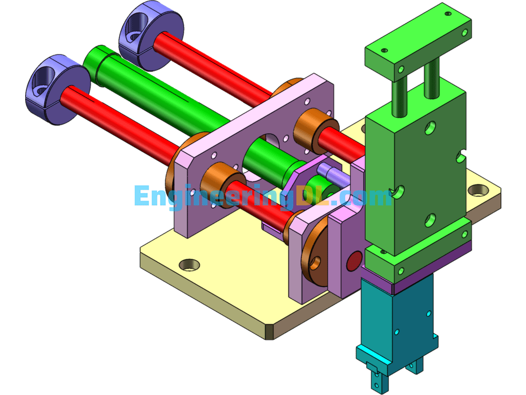 Cylinder Gripper Robot SolidWorks, 3D Exported Free Download