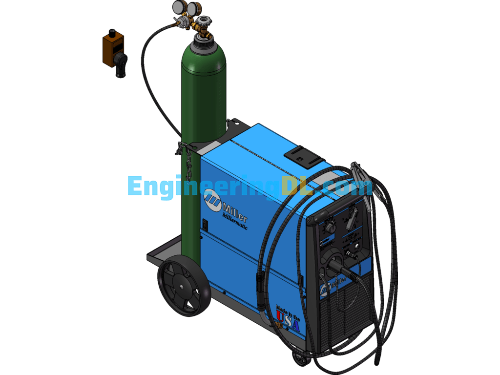 Argon Arc Welding Machine With Gas Source SolidWorks Free Download