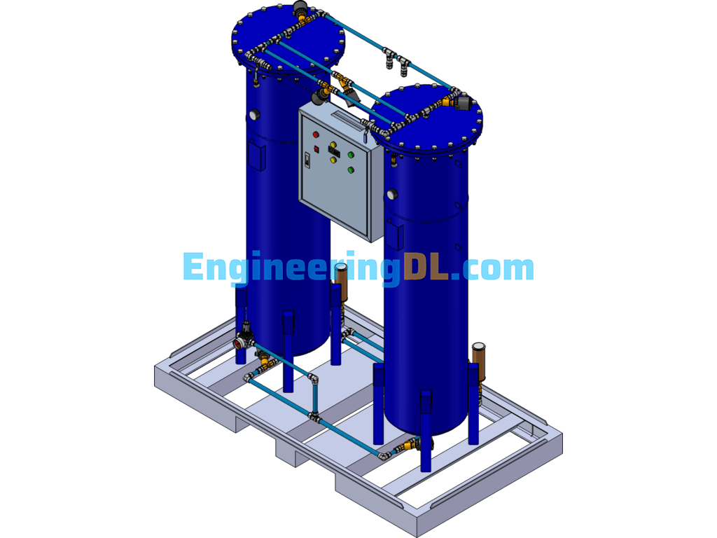 Nitrogen Generator Model SolidWorks, 3D Exported Free Download