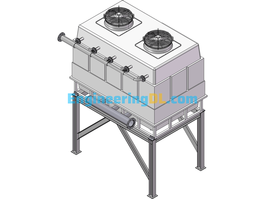 Water Cooler Unit Model SolidWorks, 3D Exported Free Download