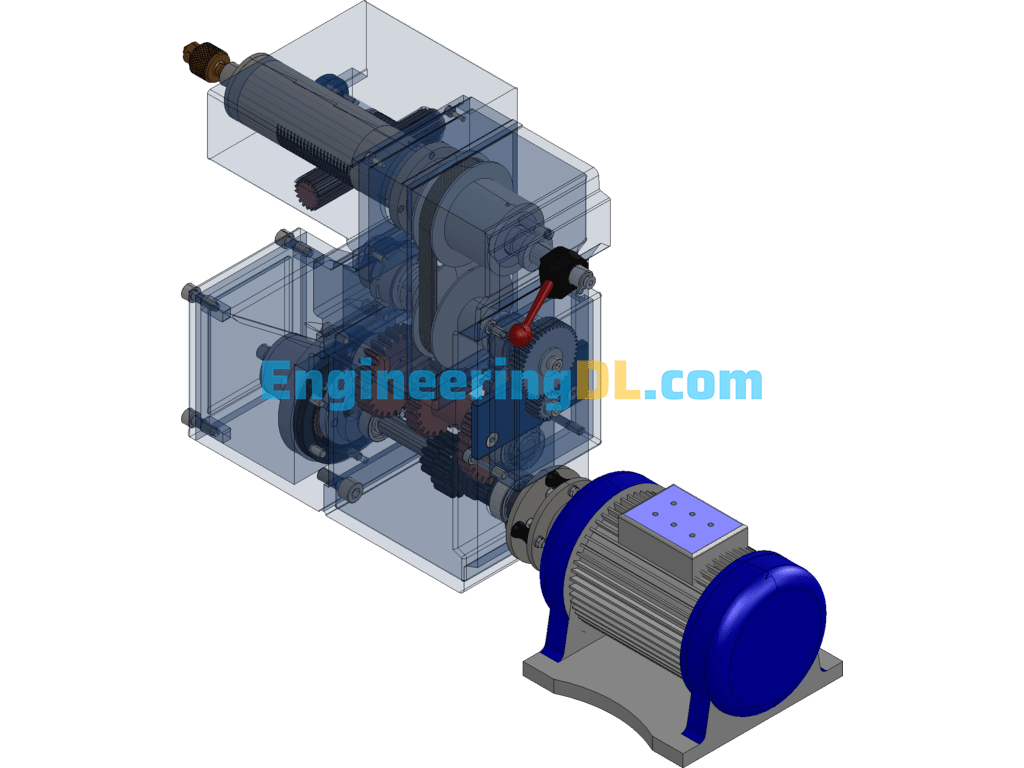 Hydro-Mechanical Drilling Machine SolidWorks Free Download