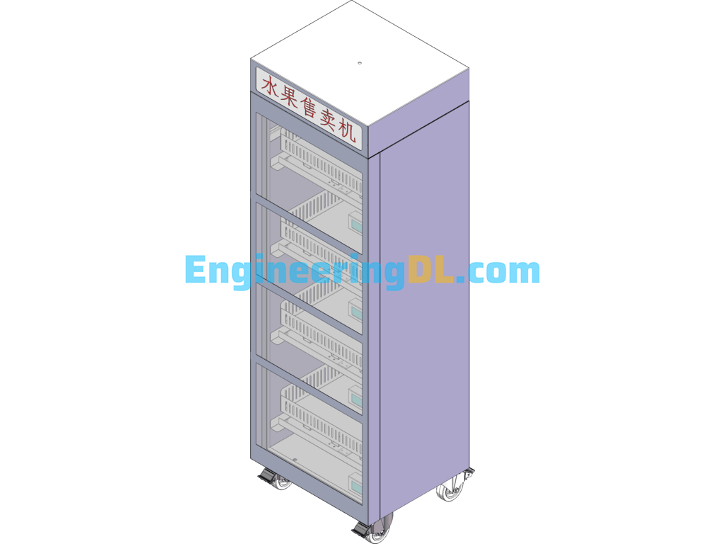 Fruit Vending Machine SolidWorks, 3D Exported Free Download