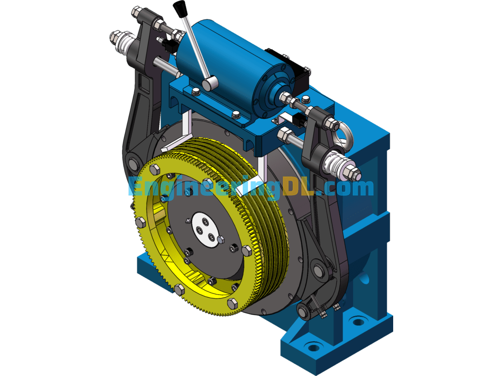 Permanent Magnet Synchronous Motor Direct Drive Traction Machine SolidWorks Free Download