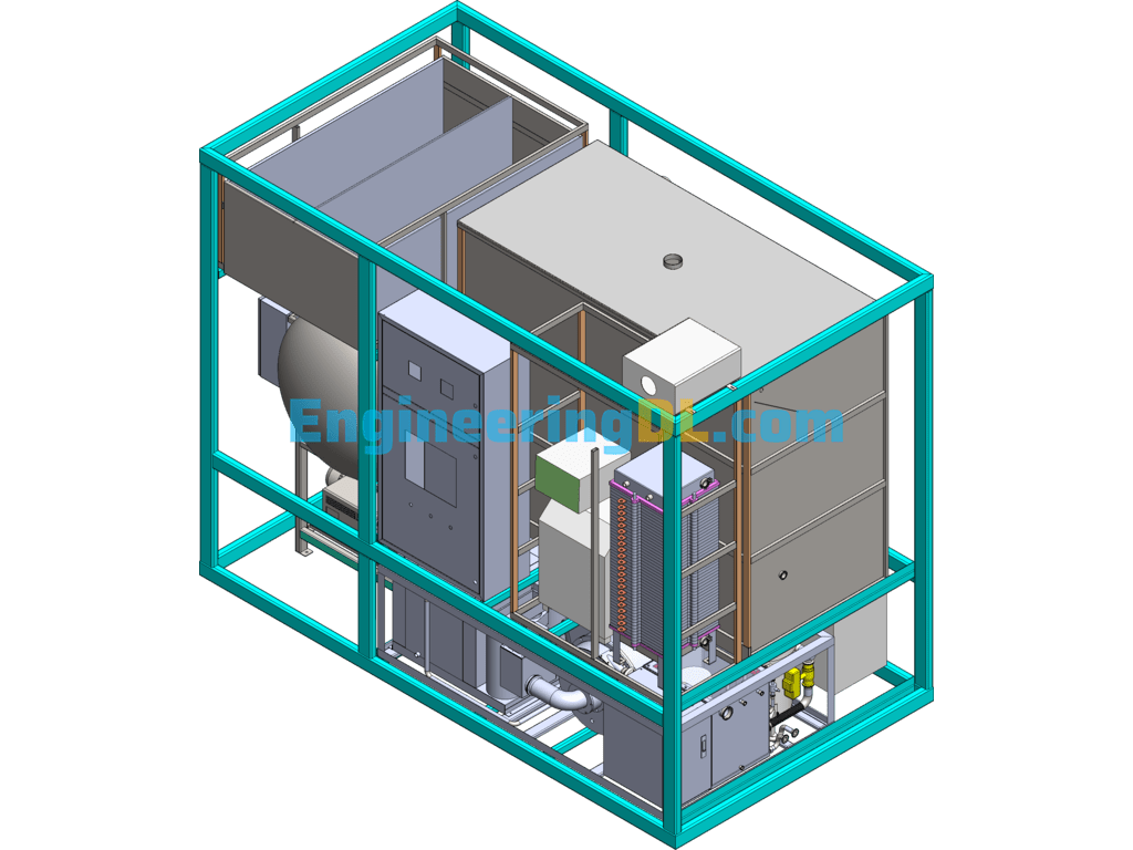 Wastewater Treatment General Installation Layout Diagram SolidWorks Free Download