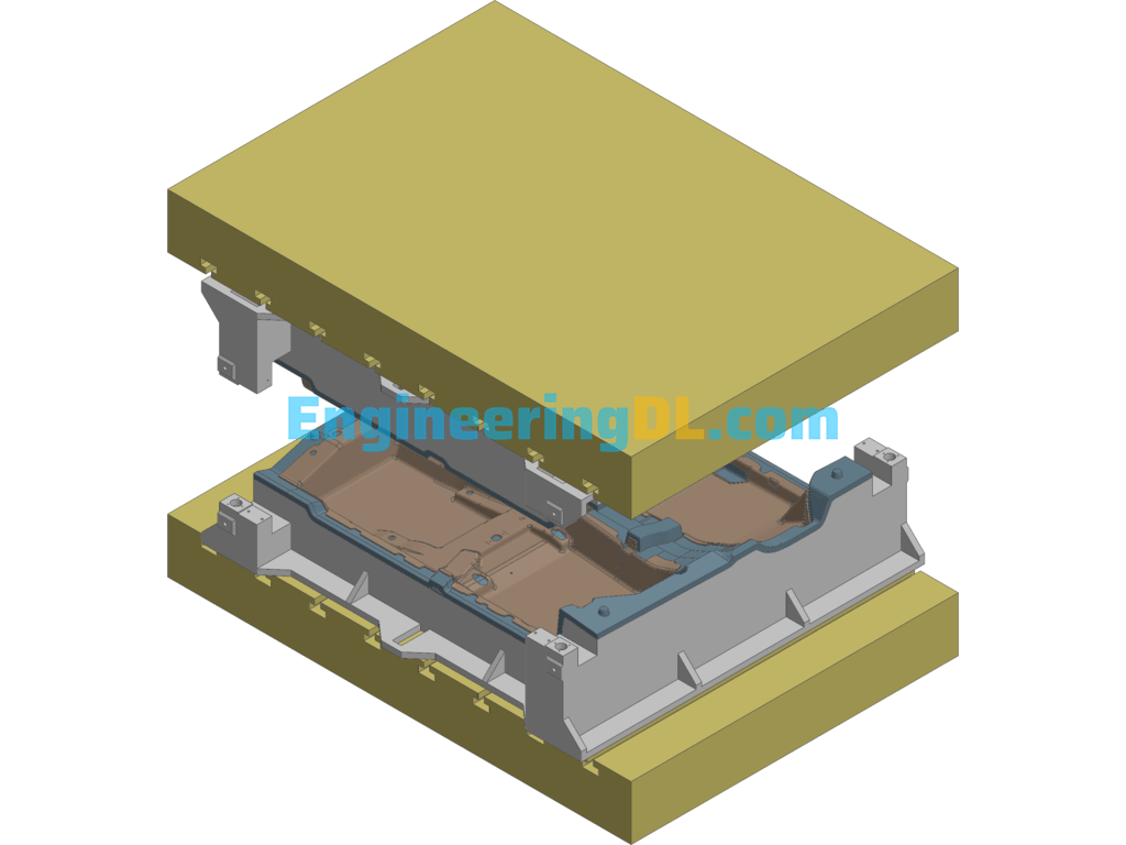 Automotive Instrument Panel Injection Mold Design 3D Exported Free Download
