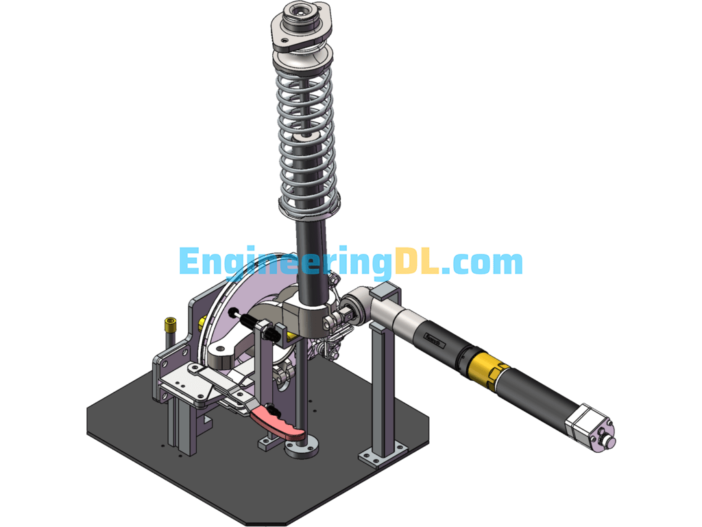 Auto Front Suspension Assembly Jig 3D Exported Free Download