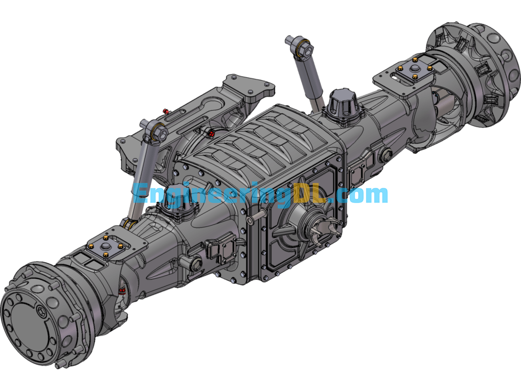 Car Front Axle Model SolidWorks, 3D Exported Free Download