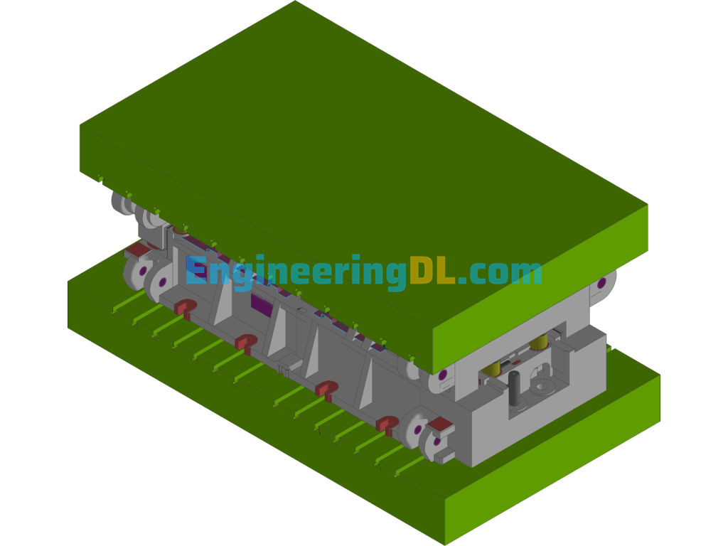 Auto Subframe Sheet Metal Forming Mold 3D Exported Free Download
