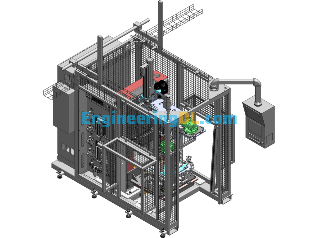 Auto Gearbox Case Automatic Closing Equipment SolidWorks, 3D Exported Free Download