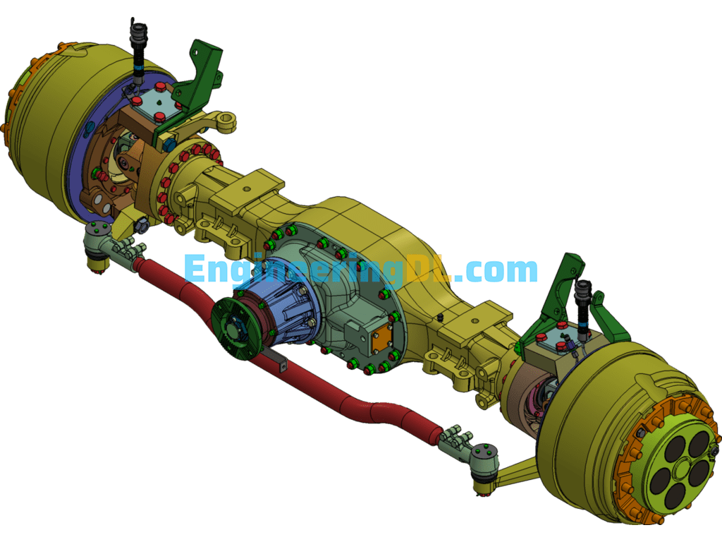 Automotive Rear Axle Drive Shaft (Internal Structure Complete) SolidWorks, 3D Exported Free Download