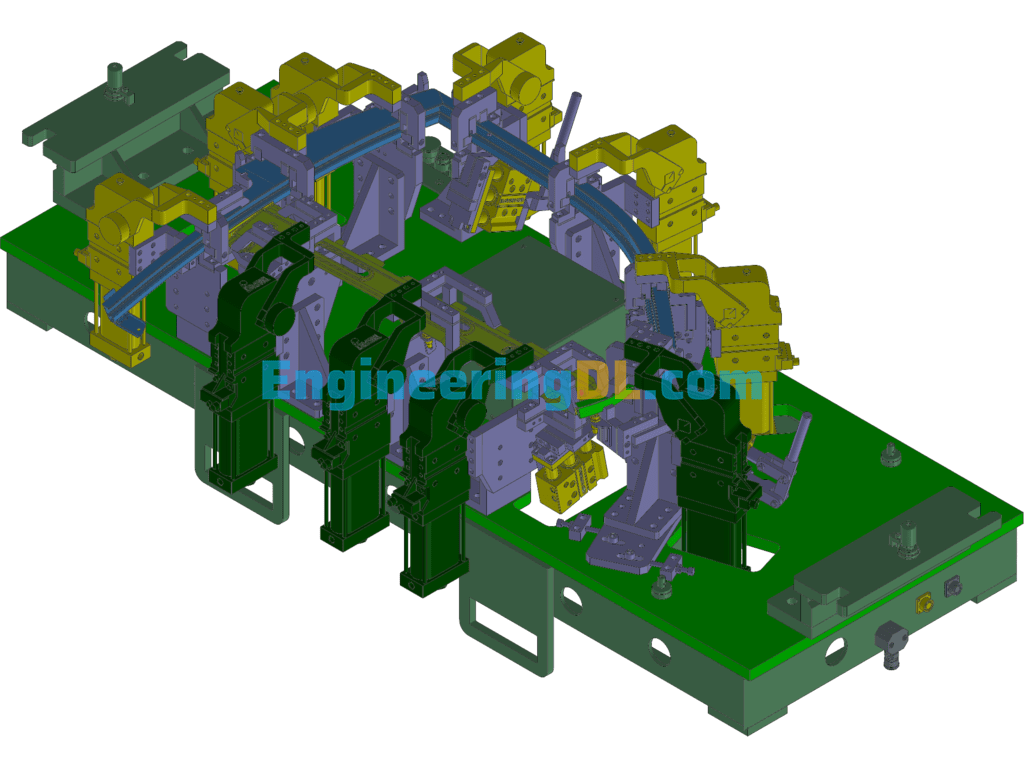 Automotive Rear Door Assembly Welding Fixture 3D Exported Free Download