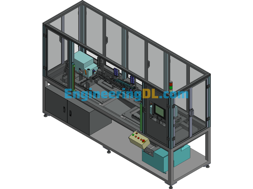 Auto Sunroof Chamfering Machine 3D Exported Free Download