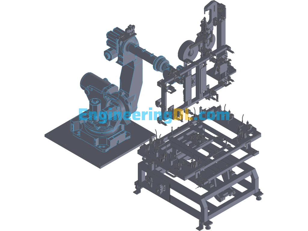Auto Sunroof Frame Robot Automatic Riveting Equipment 3D Exported Free Download