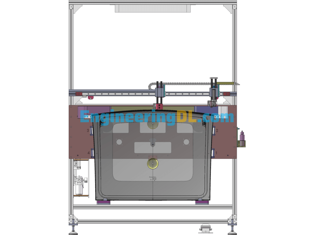 Auto Sunroof Glass Seal Rolling Assembly Machine APA50 With BOM List SolidWorks, AutoCAD Free Download