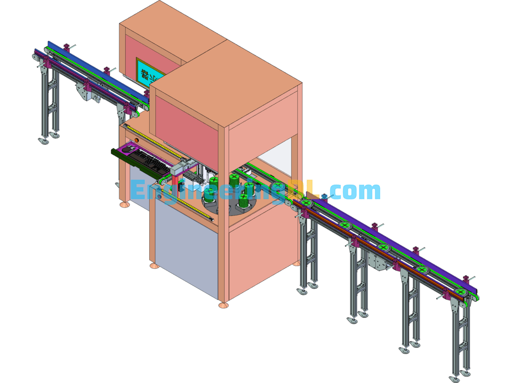 Auto Guide Wheel Assembly Machine Belt Line Body Guide Wheel Assembly Table Model SolidWorks, 3D Exported Free Download
