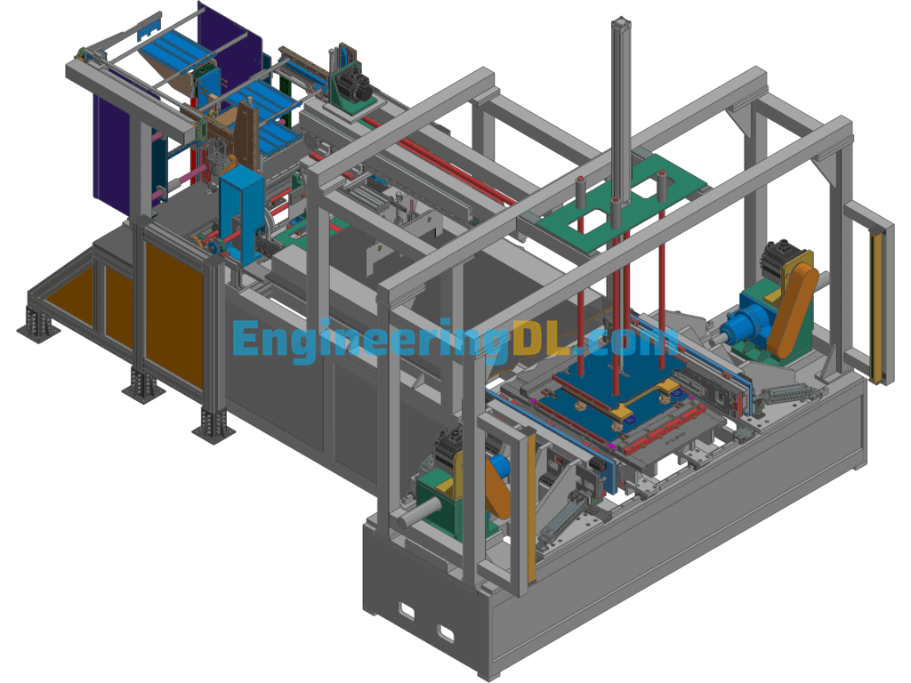 Auto Radiator Assembly Machine, Auto Condenser Assembly Machine, Auto Radiator Production Line 3D Exported Free Download
